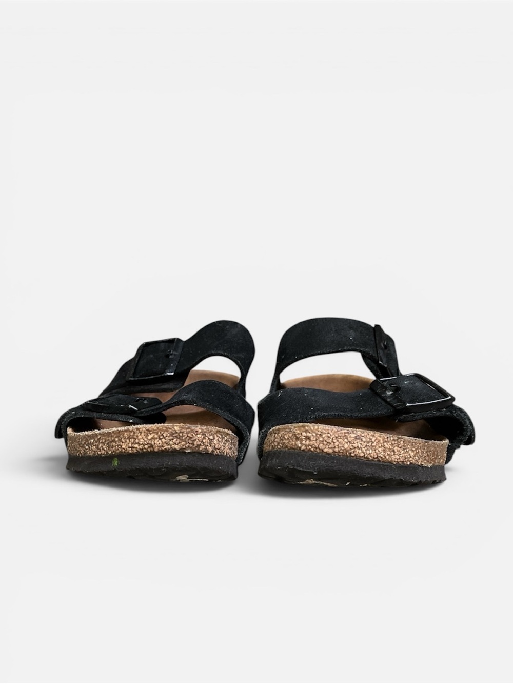 Birkenstock Arizona Two-Strap Sandal in Black Size EU 39; US 8-8 1/2 FLAWS - Picture 7 of 11